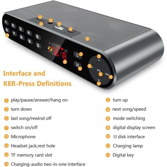 Bluetooth/FM Radio/MP3 Player Portable Wireless Speaker (Black) - Picture 4 of 6